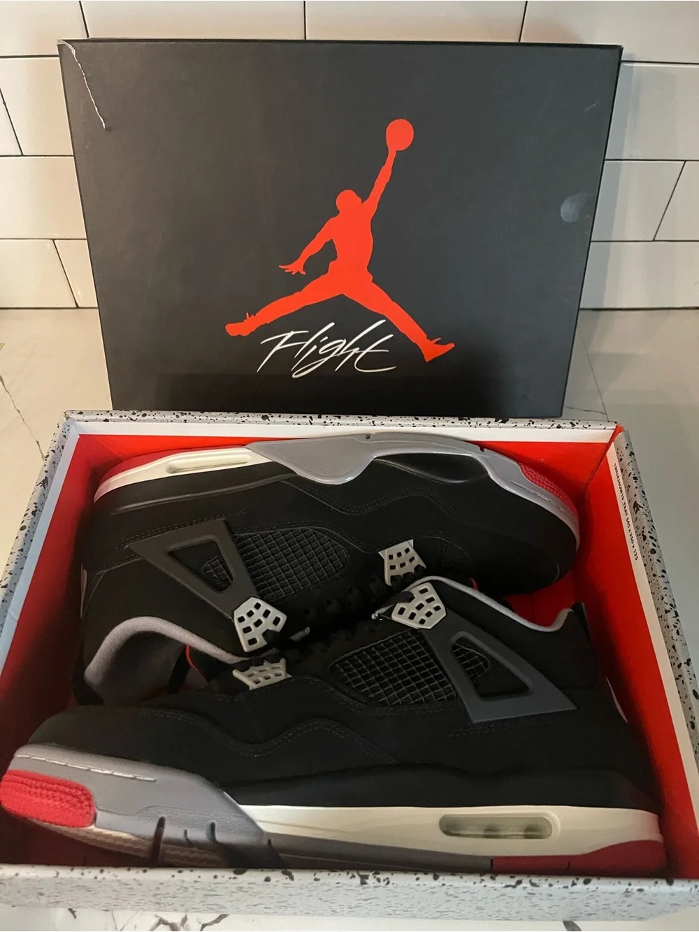 Men’s Retro 4 OG Bred Size 13.